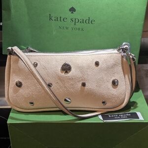Nwt Kate Spade ♠️ Kayla Suede Studs Convertible Wristlet Bag